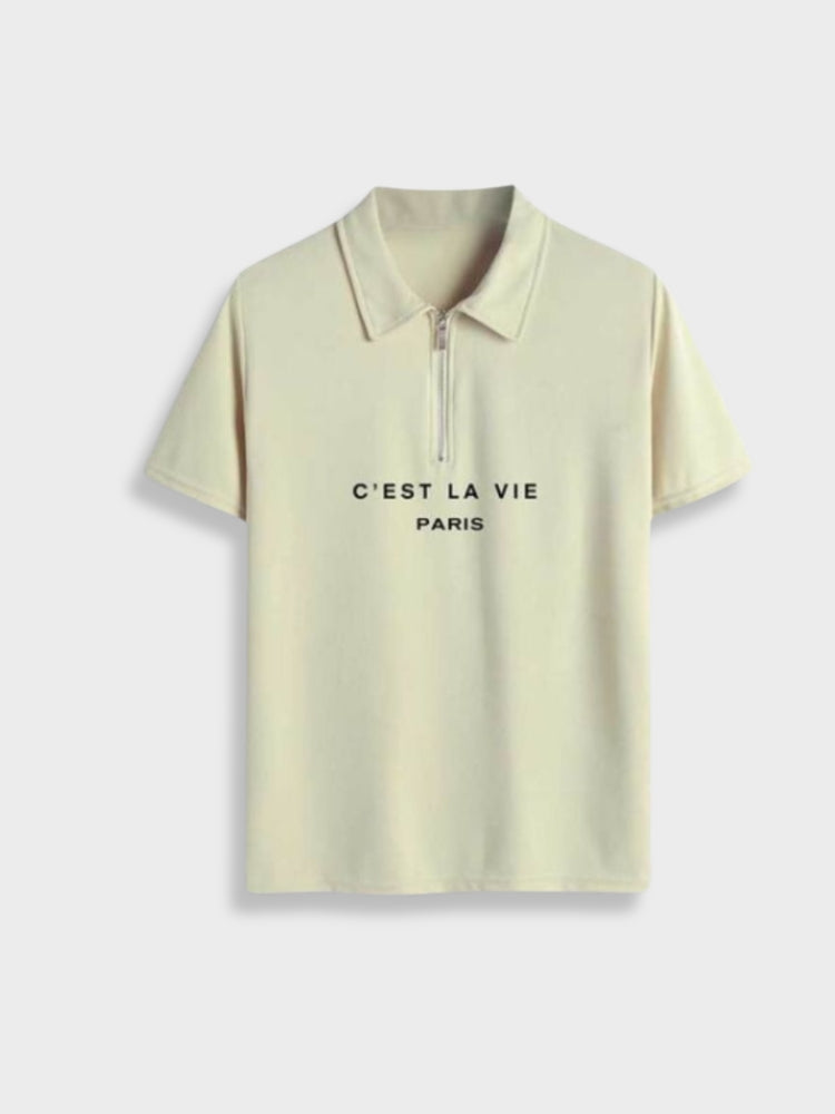 C'est Paris Polo with Zipper