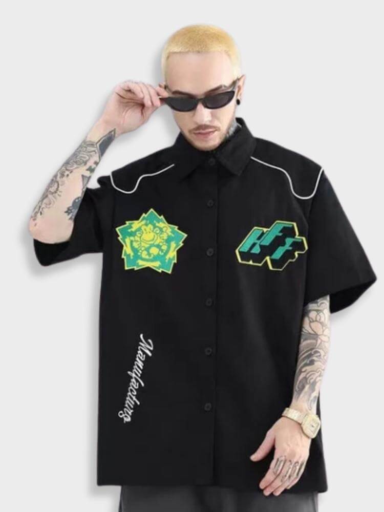 Retro Shirt - Black Work