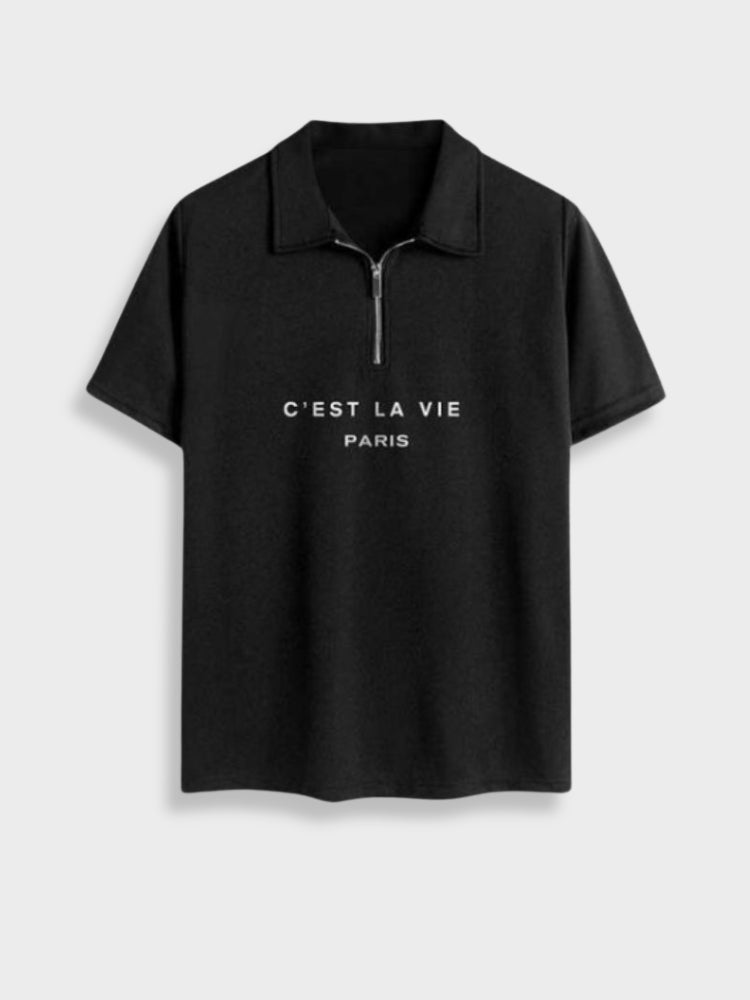 C'est Paris Polo with Zipper