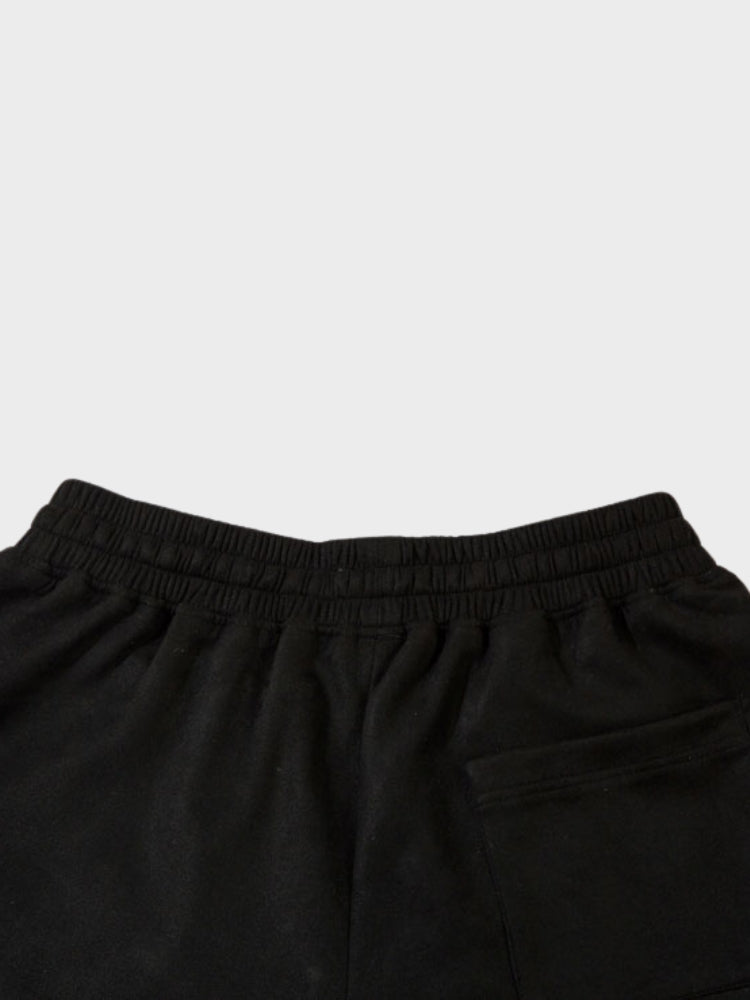 Black Suede Streetwear Shorts