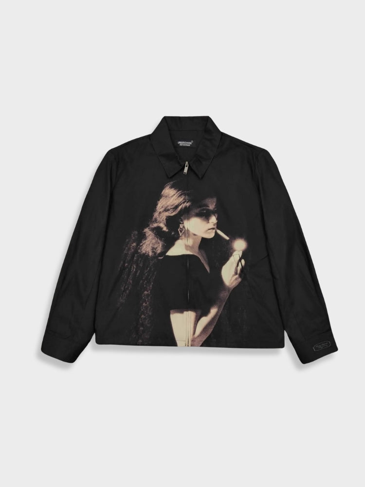 Smoking Girl Baseball Jacket