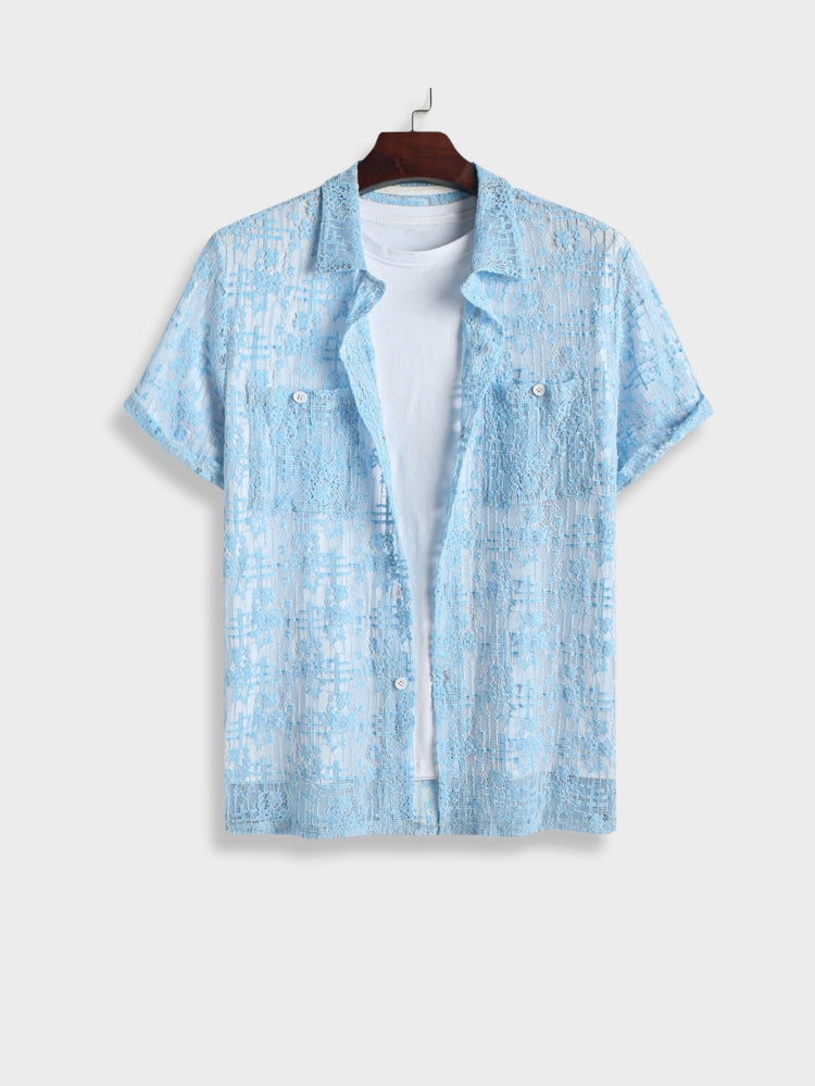 Light Blue Transparant Shirt Verona