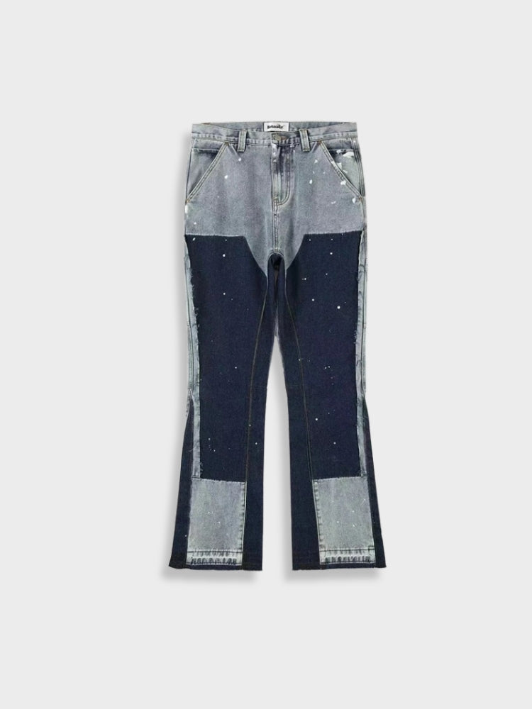 Patched Denim Jeans