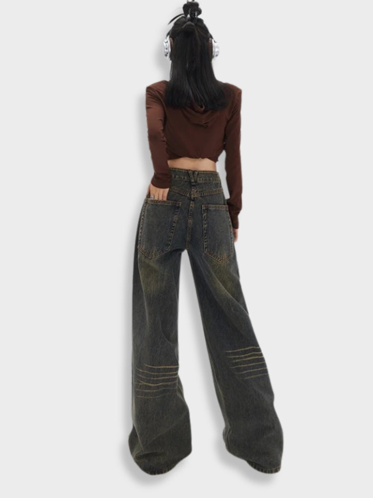 High Waist Loose Denim