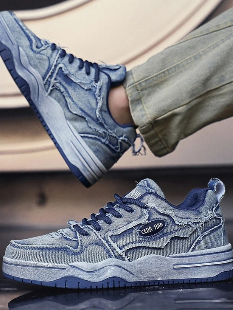 Decarba Washed Denim Sneakers