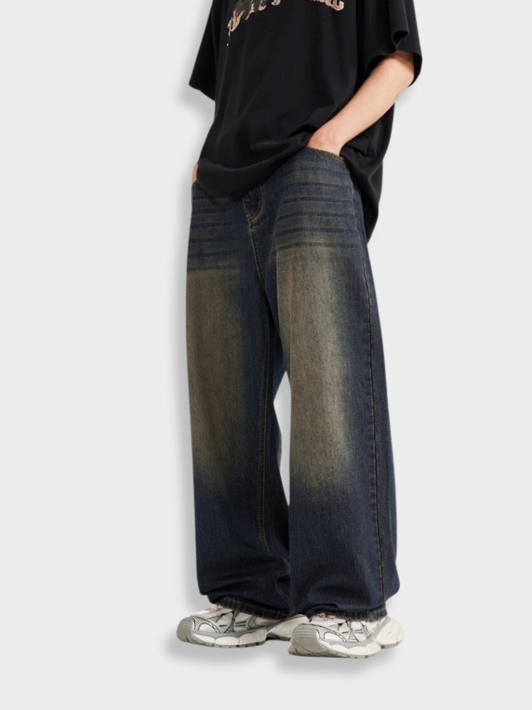 Street Wide Leg Washed Denim