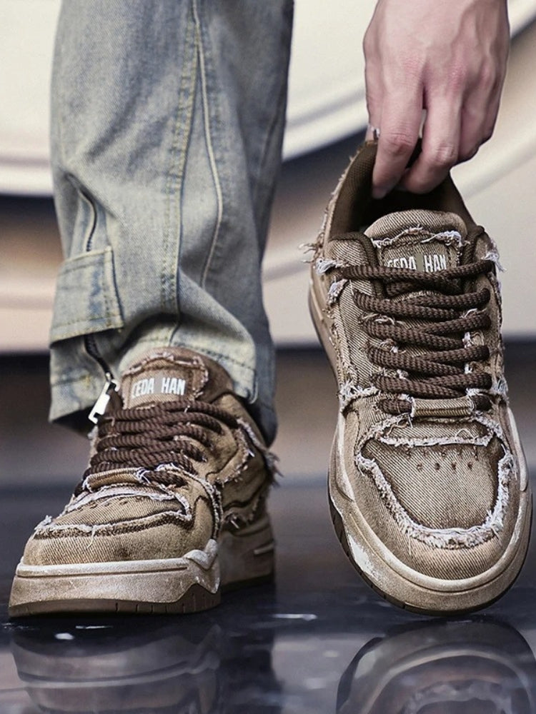 Decarba Washed Denim Sneakers