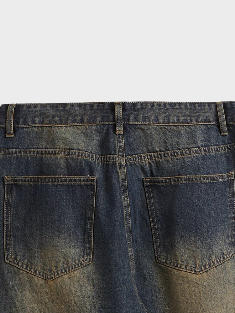 Street Wide Leg Washed Denim