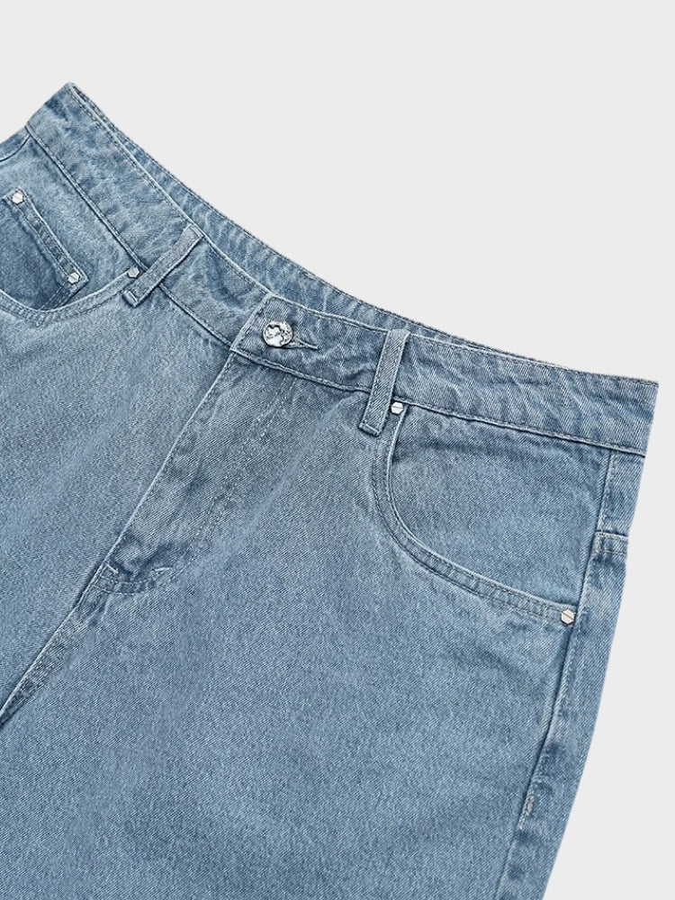 Oversized Vintage Denim Summer Shorts