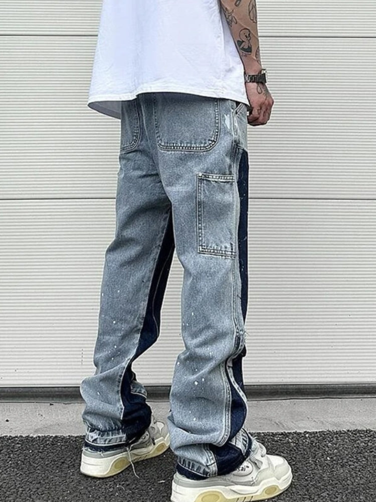 Patched Denim Jeans