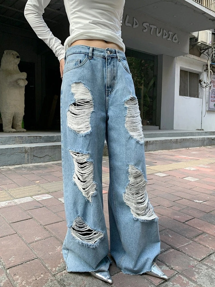 Loose Vintage Ripped Decarba Jeans