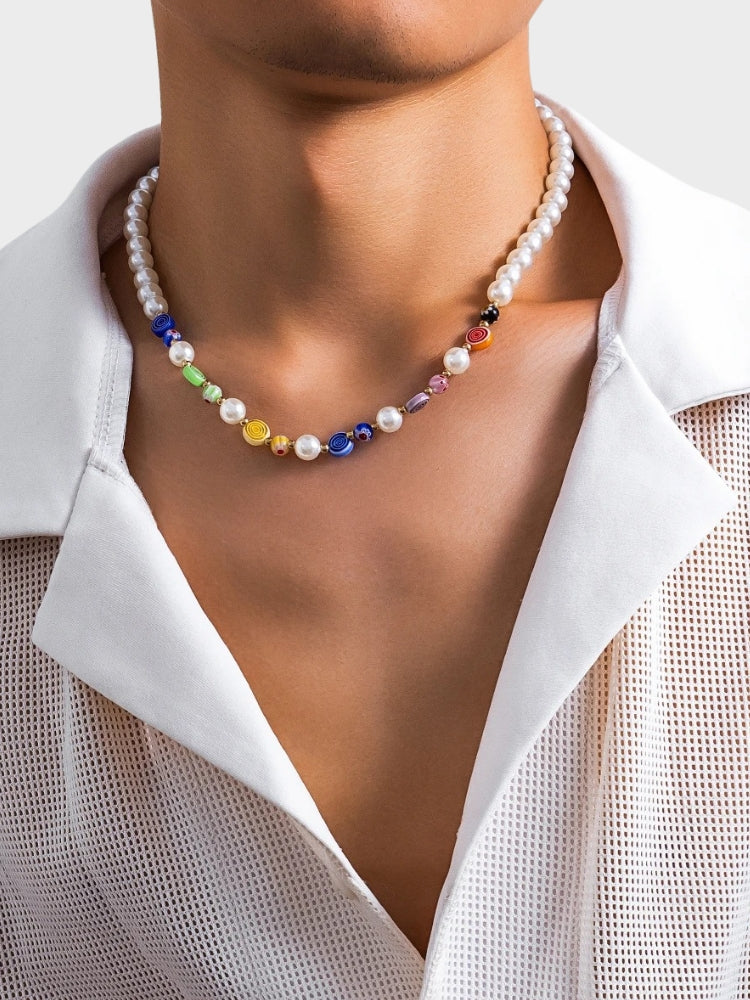 Colorfull Pearl Beach Choker