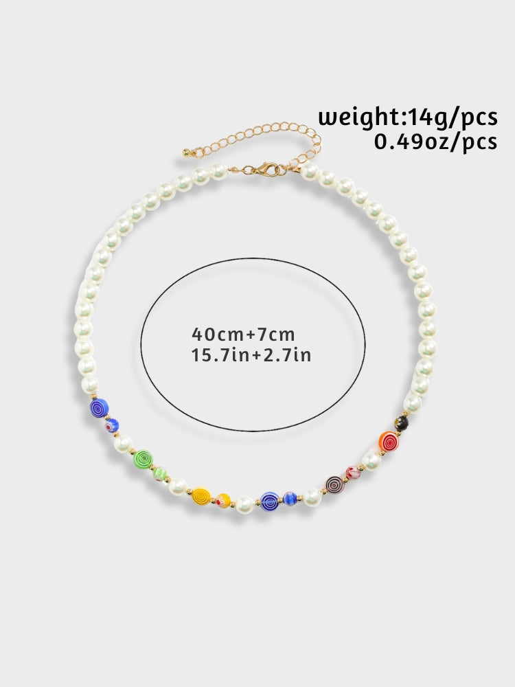 Colorfull Pearl Beach Choker