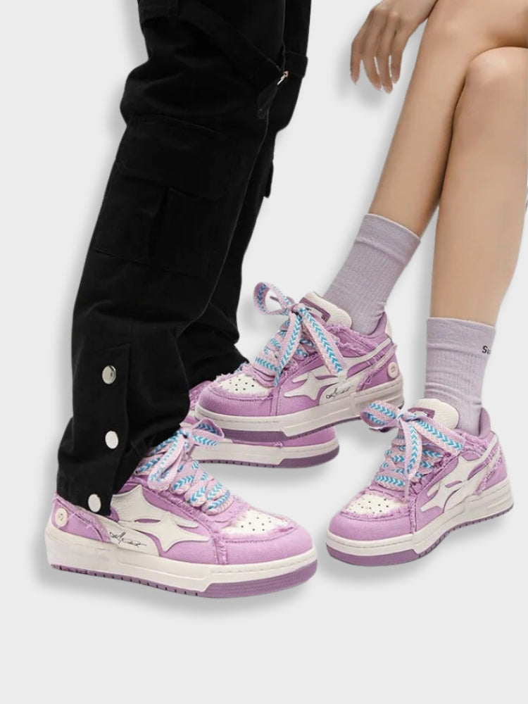 Purple & Pink Y2K Sneakers