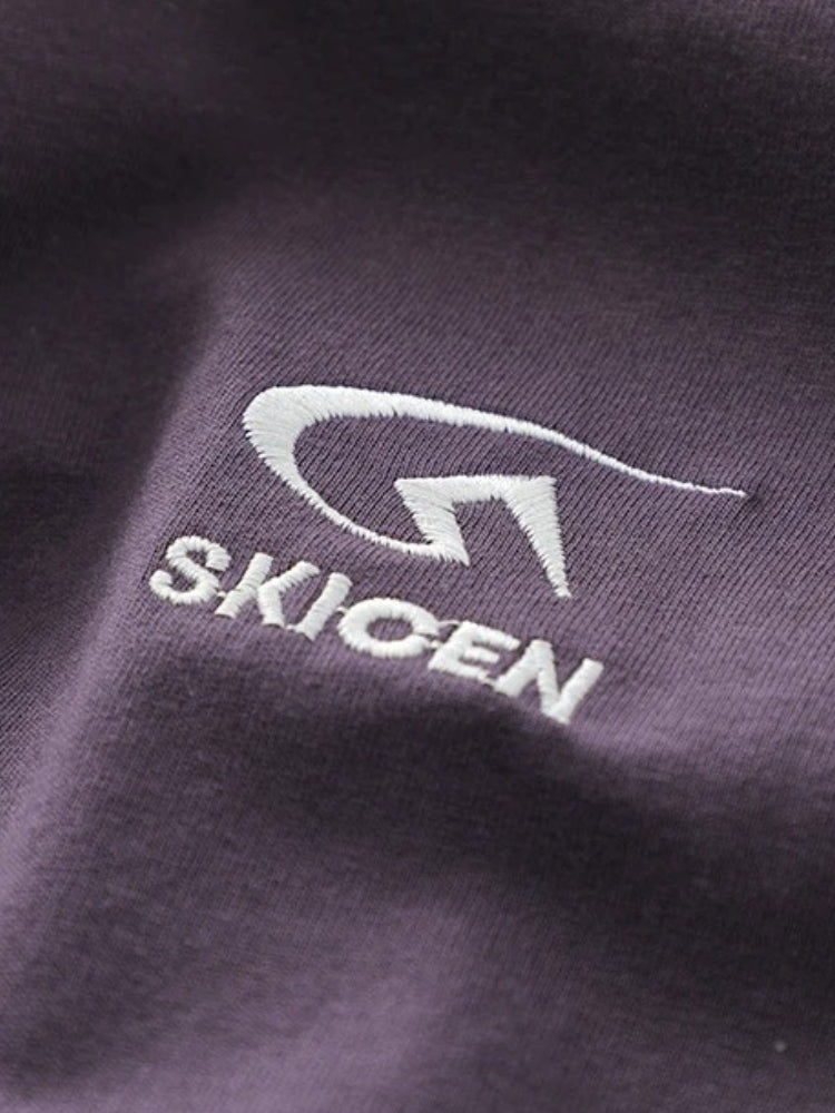 Embroided Skicen Striped Tee