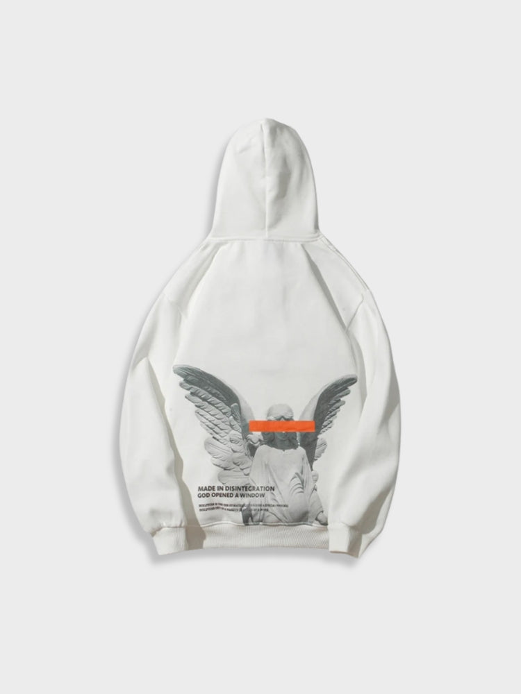 Vintage Angel Printed Hoodie