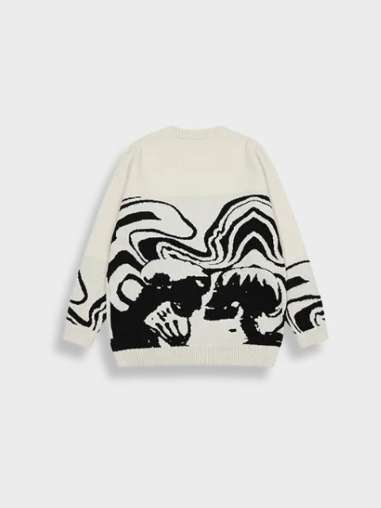 Y2K Decarba Loose Sweater