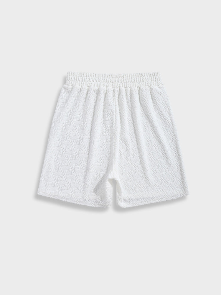 Geometric White Shorts Ibiza