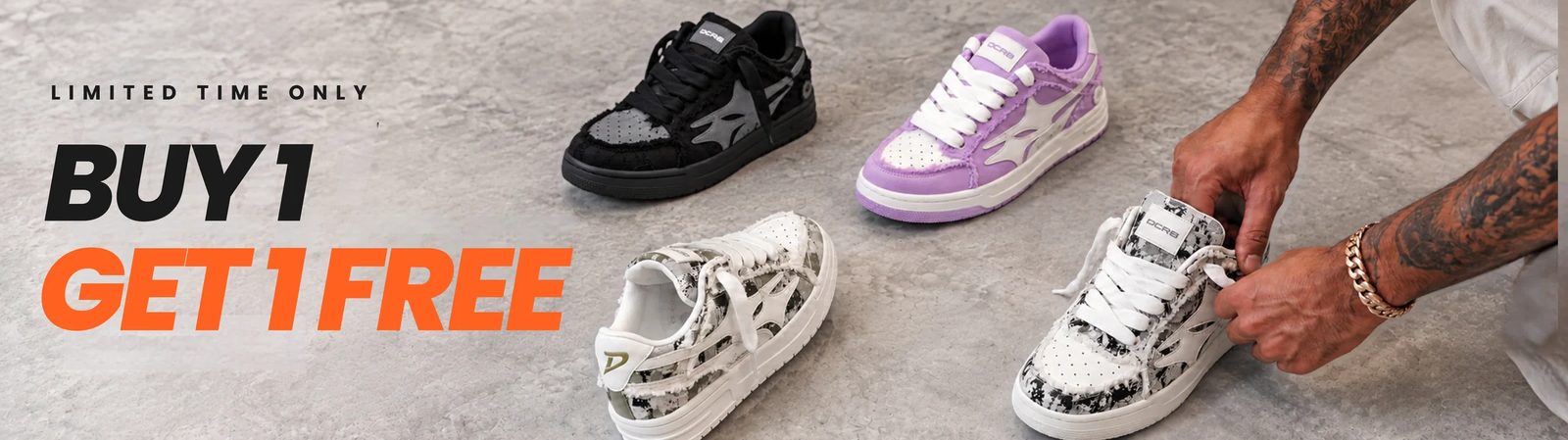 Buy 1 get 1 free on Decarba sneakers